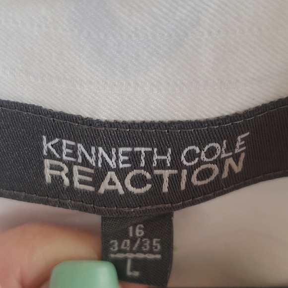 Mens Kenneth Cole White Dress Shirt - Picture 2 of 2